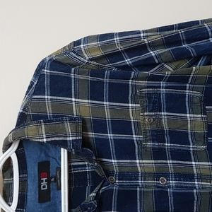 DH3 plaid button up shirt